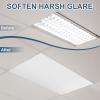 Pushglossy 6 Pack 22.5" x 46.5" x 0.2" Fluorescent Light Covers Classroom Office Diffuser Panels Cuttable for 2x4ft Drop Ceiling Light Polycarbonate Replacement Cover for Hospitals Home (Milky White) view 4