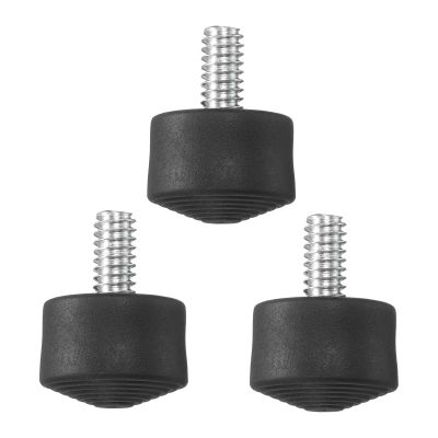 PATIKIL Rubber Foot Spike, Universal Anti-Slip 1/4 Inch Thread Rubber Tripod Foot Spikes for Monopod Legs Pad Replacement Parts Designed on Smooth Uneven Surface (28x21mm) - 3 Pcs