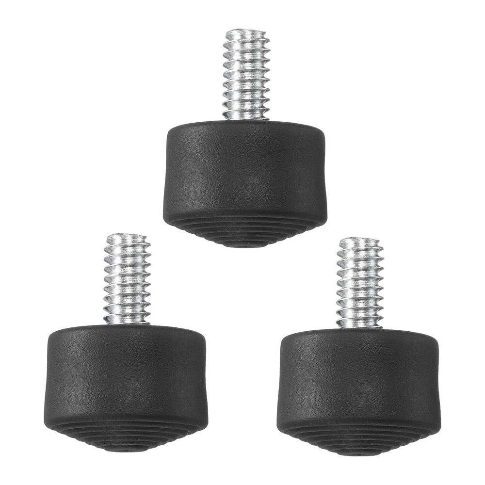 PATIKIL Rubber Foot Spike, Universal Anti-Slip 1/4 Inch Thread Rubber Tripod Foot Spikes for Monopod Legs Pad Replacement Parts Designed on Smooth Uneven Surface (28x21mm) - 3 Pcs