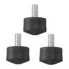 PATIKIL Rubber Foot Spike, Universal Anti-Slip 1/4 Inch Thread Rubber Tripod Foot Spikes for Monopod Legs Pad Replacement Parts Designed on Smooth Uneven Surface (28x21mm) - 3 Pcs view 1