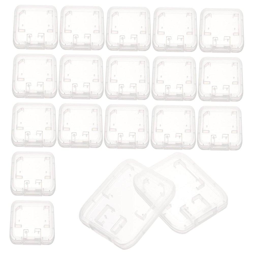 Artibetter 24pcs Portable Memory Card Cases Small Card Organizer Holder with Transparent Cover Storage Box Lightweight Protective Case to Prevent Damage and Loss