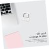 Artibetter 24pcs Portable Memory Card Cases Small Card Organizer Holder with Transparent Cover Storage Box Lightweight Protective Case to Prevent Damage and Loss view 3