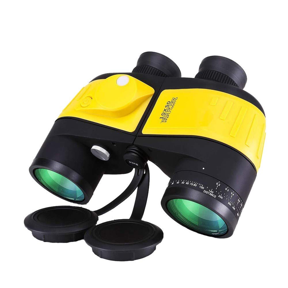 10x50 Powerful Binoculars for Bird Watching - Includes Internal Rangefinder & Compass for Aurate Di and Size Measurement, Ideal for Travel and Sightseeing