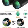 10X50 Professional Zoom Rangefinder Binoculars Telescope, Low-Light Level Monoculars for Adults view 2