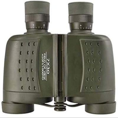 7X30 Monocular Binoculars for Adults - Green BAK4 Prism Telescope, Low Light Large Eyepiece for Travel, Concerts