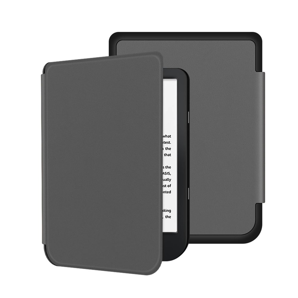 AJUSIBZR Slim Magnet Case Compatible with Kobo Nia Ereader 2020 PU Ebook Smart Cover Lightweigh Auto Sleep Protective Shell(Gray)