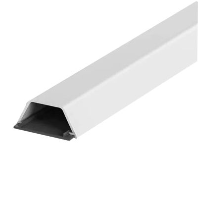 39 in Cord Cover for Floor Floor Cable Management Pressure-Resistant Aluminum Alloy Self-Adhesive Floor Cord Protector for Living Room Office Prevent Cable Trips(White,20x10mm/0.8x0.4in)