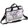 VQUVQV Laptop Bag for Women Men, Waterproof Computer Bag Elephant And Butterfly Among Flowers Laptop Messenger Shoulder Bags Briefcase with Adjustable Strap view 1
