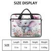 VQUVQV Laptop Bag for Women Men, Waterproof Computer Bag Elephant And Butterfly Among Flowers Laptop Messenger Shoulder Bags Briefcase with Adjustable Strap view 2