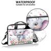 VQUVQV Laptop Bag for Women Men, Waterproof Computer Bag Elephant And Butterfly Among Flowers Laptop Messenger Shoulder Bags Briefcase with Adjustable Strap view 3