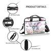 VQUVQV Laptop Bag for Women Men, Waterproof Computer Bag Elephant And Butterfly Among Flowers Laptop Messenger Shoulder Bags Briefcase with Adjustable Strap view 4