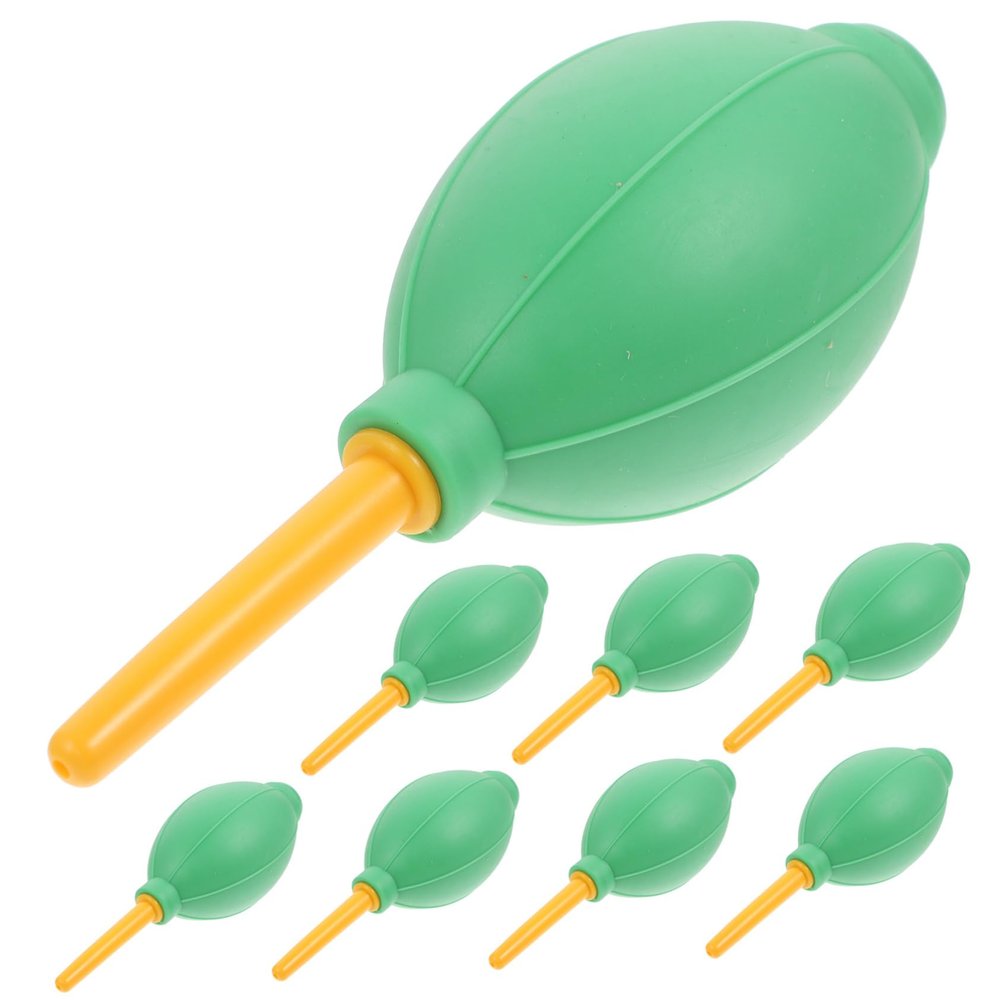 UKCOCO 8Pcs Air Blower Cleaning Bulbs for Camera Lens Keyboard Precision Instruments Rubber Bulb Dust Remover with Pin Valve Nozzle for Electronics Random Color