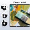 16:9 HD 4K Wrinkle-Free Projector Screen, Black Backing Portable Foldable Movie Scree for Indoor Home Theater and Outdoor Cinema(84in) view 2