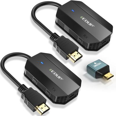 EDUP Wireless HDMI Transmitter and Receiver 4K Decode Input 1080P Output, Plug & Play, 165FT /50M Long Range Wireless HDMI Extender Low-Latency for Video/Audio to Monitor from PC/Projector/TV Box