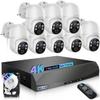 90 Days Storage & 2-Way Audio 4K Wired Security Camera System, Home Video Surveillance Systems, Outdoor POE Security Cameras, IP Camera System, Surveillance DVR Kits view 1