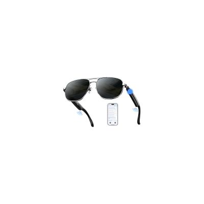 AI Smart Glasses with Chat GPT & 100+ Language Translation, Polarized & UV Protection Sunglasses with Blue Light Filtering Lenses, Ultra-Light Metal Frame, Travel Bluetooth Glasses for Men & Women