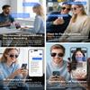 AI Smart Glasses with Chat GPT & 100+ Language Translation, Polarized & UV Protection Sunglasses with Blue Light Filtering Lenses, Ultra-Light Metal Frame, Travel Bluetooth Glasses for Men & Women view 4