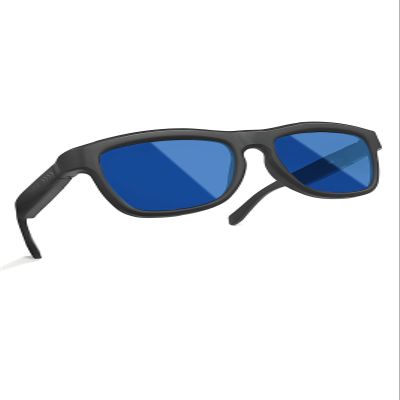 CuiSuto AI Translator Glasses - 2025 Smart Glasses with Slidable Color-Changing Lenses, Hands-Free Open-Ear Audio, Voice Assistant & UV Protection-Blue Lenses