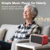 Simple MP3 Player with Large Buttons & Easy Operation, Audiobook Player Ideal for Elderly, The Hearing Impaired, Dementia/Alzheimer's Patients, Audio Player with 32GB TF Card (Red) view 2