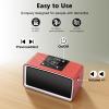 Simple MP3 Player with Large Buttons & Easy Operation, Audiobook Player Ideal for Elderly, The Hearing Impaired, Dementia/Alzheimer's Patients, Audio Player with 32GB TF Card (Red) view 3