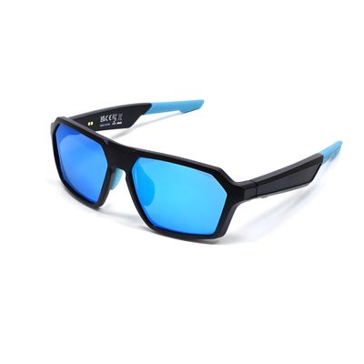 CuiSuto QY-Pro5 Smart Bluetooth Cycling Glasses - HIFI Sound, AI Translation, UV400 Lenses, 6H Playtime for Outdoor Sports (Riding/Skiing/Fishing)-Blue Lenses