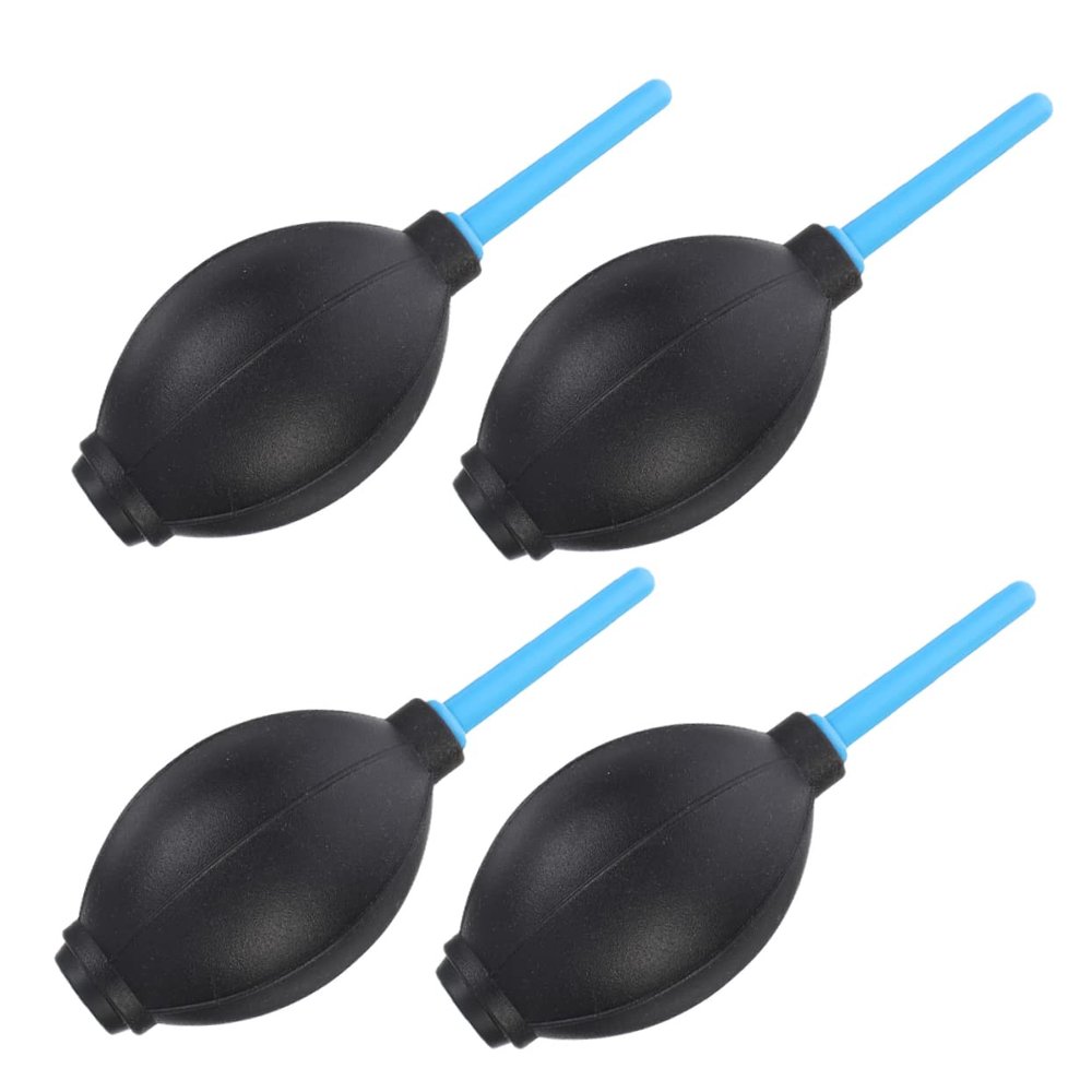 UKCOCO 4pcs Portable Air Blower Dust Cleaner for Camera Lens Sensor Keyboard Ergonomic Squeeze Bulb Pump with Pin Valve Nozzle Soft Elastic Plastic for DSLR and Digital Devices Cleaning