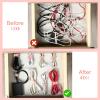 Tellegloww 42 Pcs Silicone Cable Ties Reusable Cord Straps Multipurpose Elastic Cable Organizer for Bundling Fastening Earphone Phone Charger Home Office School (Pink,3.15 Inch) view 4