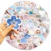 100Pcs Aesthetic Water Bottle Stickers Pack, Cute Aesthetic Stickers for Scrapbook Journal, Waterproof Vinyl Sticker for Water Bottles Laptop Kindle Guitar Skateboard(White100) view 2