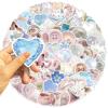 100Pcs Aesthetic Water Bottle Stickers Pack, Cute Aesthetic Stickers for Scrapbook Journal, Waterproof Vinyl Sticker for Water Bottles Laptop Kindle Guitar Skateboard(White100) view 4