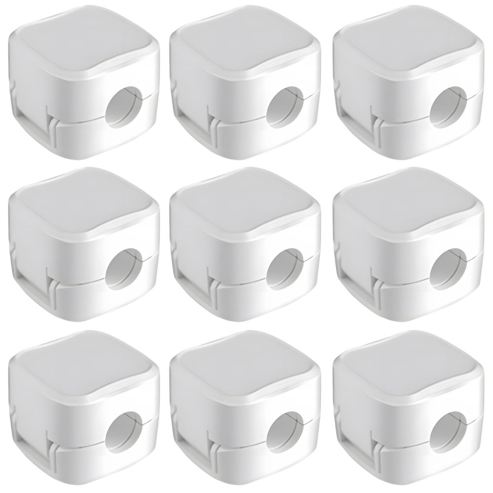9 Adhesive Cable Organizers for Desk, Easy Install Clips for Tidy Office, Simple Solution to Eliminate Cable Mess