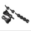 HFERHT Bling Diamond Straps Compatible With Fitbit Charge 5 Smart Watch Band Stainless Steel Wristband Metal Loop Chain Bracelet Compatible With Charge 2 3 4(Black,For charge 5) view 4