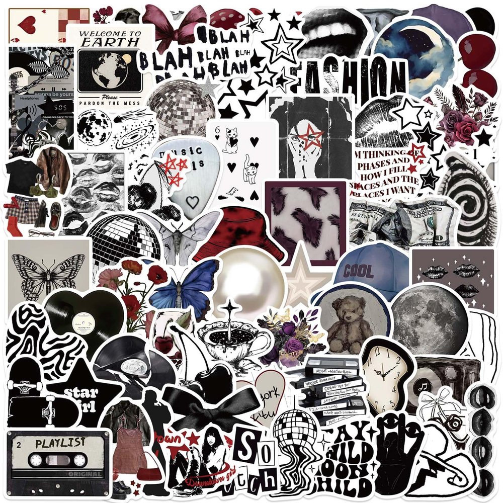100pcs Aesthetic Downtown Girls Stickers Cool Y2k Trendy Stickers for Laptop Kindle Waterproof Vinyl Aesthetic Sticker for Water Bottles Scrapbooking Journaling Party Favors(Downtown100)