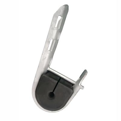 10-15mm 1 Port Large Fiber Optic J-Hook Suspension Support clamp Metal for ADSS Cable Fittings Fix Fasten