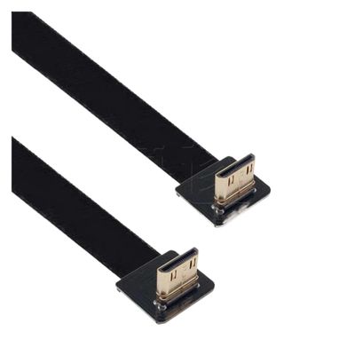 Aerial FPV Upward Bend Male to Female M1ni HDMI to HDMI high-Definition Cable Extension Cable 90 Degree FPC Flat Cable 5CM-1M(0.2M,C2-C2)