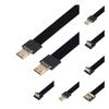 Aerial FPV Upward Bend Male to Female M1ni HDMI to HDMI high-Definition Cable Extension Cable 90 Degree FPC Flat Cable 5CM-1M(0.2M,C2-C2) view 2