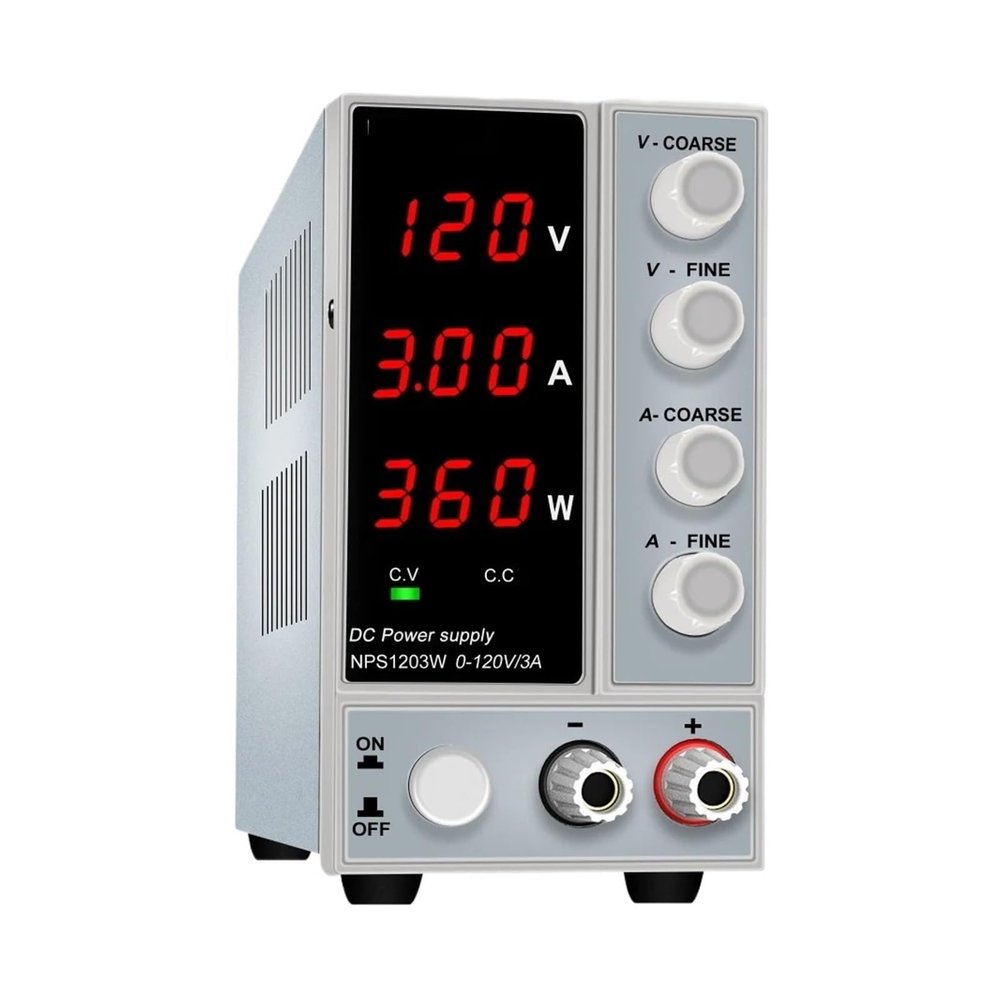 EQBVZZRD Laboratory Power Supplies 120V 3A Bench DC Adjustable Power Supply NPS1203W