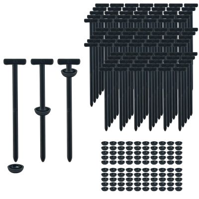 100 Pcs Nylon Universal Cable Tie Buckle with Locking Buttons & Pins, Self-Locking Zip Tie Clips for Auto Wires, Car Repair & Cord Management Kits