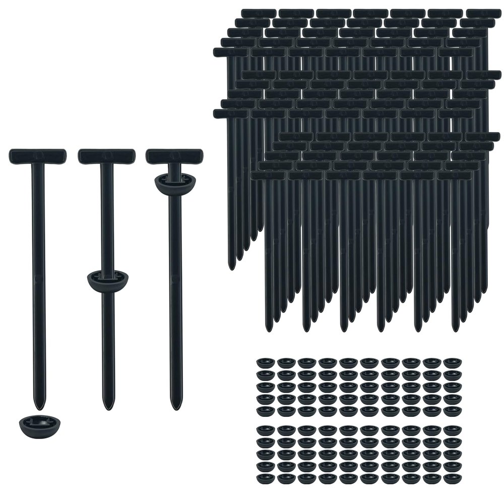 100 Pcs Nylon Universal Cable Tie Buckle with Locking Buttons & Pins, Self-Locking Zip Tie Clips for Auto Wires, Car Repair & Cord Management Kits