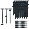 100 Pcs Nylon Universal Cable Tie Buckle with Locking Buttons & Pins, Self-Locking Zip Tie Clips for Auto Wires, Car Repair & Cord Management Kits view 1