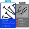 100 Pcs Nylon Universal Cable Tie Buckle with Locking Buttons & Pins, Self-Locking Zip Tie Clips for Auto Wires, Car Repair & Cord Management Kits view 3