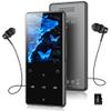 AGPTEK 128GB MP3 Player with Bluetooth 5.4, M6 2.4 inch Music Player with One-Click Recording, Built in Speaker and FM Radio, Touch Buttons(Black) view 1
