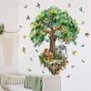 Mirabuy Suspended Tree Wall Decals Jungle Safari Animals Wall Decal Stickers for Kids Bedroom Playroom Nursary Classroom 51.57x48.03 inches view 4