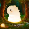 canvage Dinosaur Night Light for Kids, Rechargeable Portable Nightlight, Soft Silicone Touch Night Lamp with 3 Levels Dimmable, Cute Lamp for Nursery, Baby, Kids and Adults Room Decor view 1