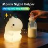 canvage Dinosaur Night Light for Kids, Rechargeable Portable Nightlight, Soft Silicone Touch Night Lamp with 3 Levels Dimmable, Cute Lamp for Nursery, Baby, Kids and Adults Room Decor view 4