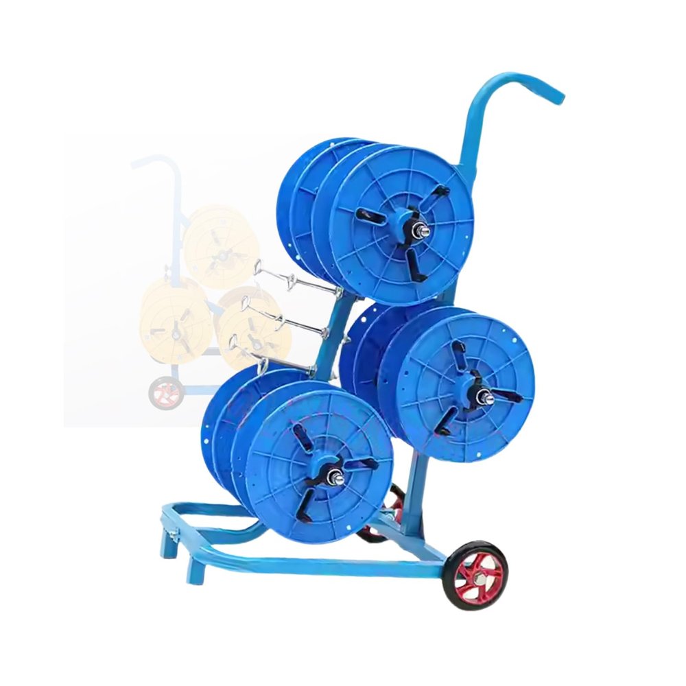 3 Rods Wire Spool Rack,Multi Purpose Dispenser Holds With Wheels,Heavy Duty Spool Cart,Automotive Wiring Storage(Green)
