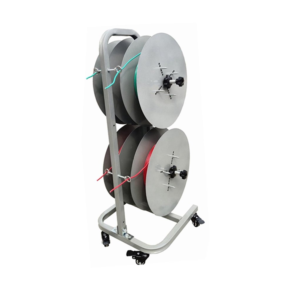 4/6 Rods Wire Spool Rack,Portable Rack Dispenser With Wheel,Multi-Spool Cable Dispenser for Electrical Industrial and Retail(4 Rods Wire)