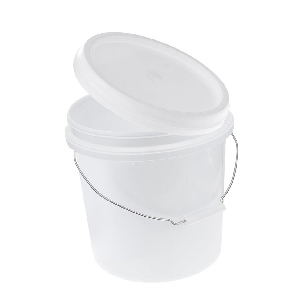 SOLUSTRE Plastic Bucket with Lid and Handle Heavy Duty Sealed Pail for Outdoor Industrial and Home Use Portable Sturdy Container for Paint Pet Food Storage and Cleaning Tasks
