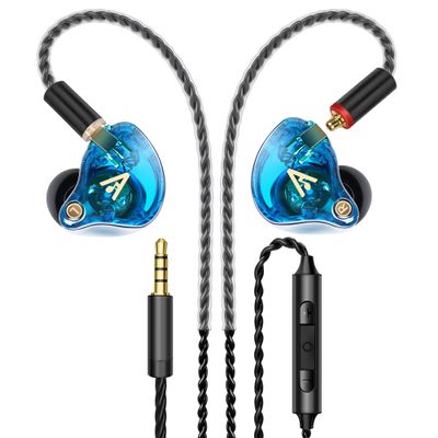 Audiovance Vibes 202M HiFi Wired Earbuds in-Ear Monitor Headphones with Mic