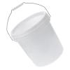5L White Plastic Bucket with Lid and Handle for Fishing view 1