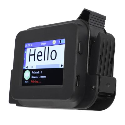 Sanpyl Mini Inkjet Printer Portable Small Size Adjustable Height Fast Dry Ink for Labels Numbers Plastic Cloth (Black)
